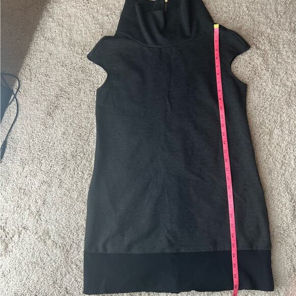 Express Cowl Neck Black Cap Sleeve Dress with back Zip small - Picture 5 of 7